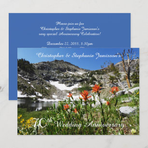 Einladung zum 70. Hochzeitstag, Wildblumen