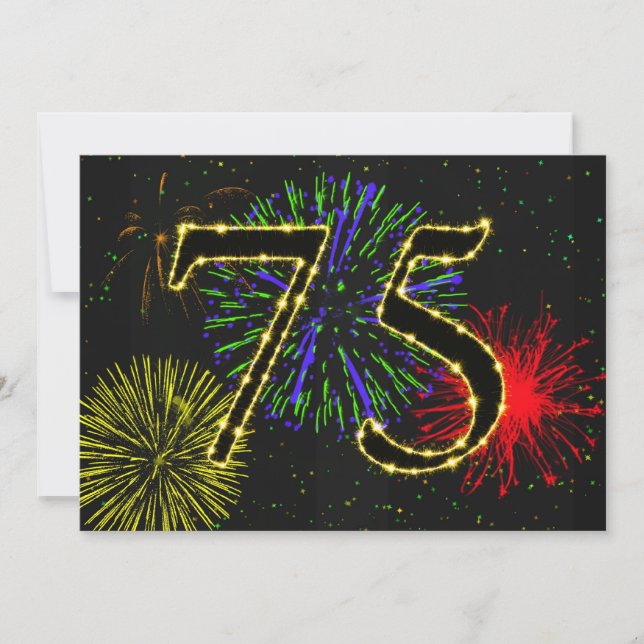 Einladung zum 75. Geburtstag (Vorderseite)