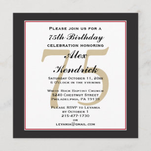 Einladung zum 75. Geburtstag