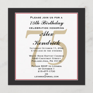 Einladung zum 75. Geburtstag