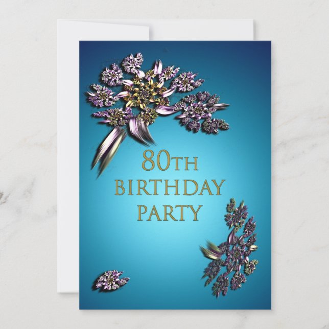 Einladung zum 80. Geburtstag (Vorderseite)