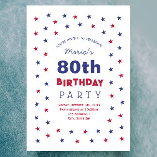 Einladung zum 80. Geburtstag