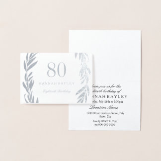 Einladung zum 80. Geburtstag des Silberblattes