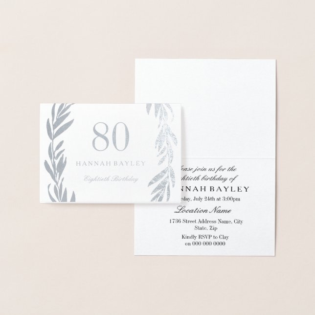 Einladung zum 80. Geburtstag des Silberblattes (Anzeige)