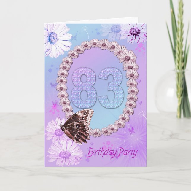 Einladung zum 83. Geburtstag (Vorderseite)