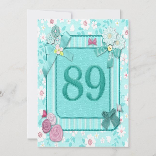 Einladung zum 89. Geburtstag (Vorderseite)