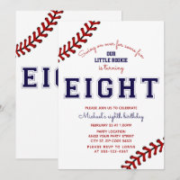 Einladung zum 8. Geburtstag im Baseball