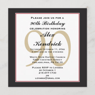 Einladung zum 90. Geburtstag