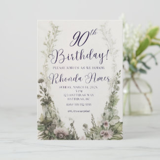 Einladung zum 90. Geburtstag, Boho, jede zeitliche
