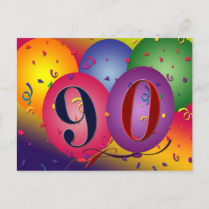 Einladung zum 90. Geburtstag Postkarte