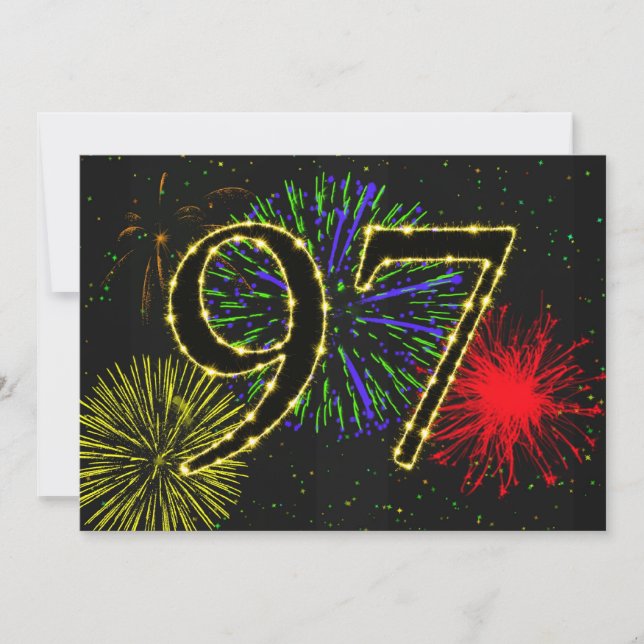 Einladung zum 97. Geburtstag (Vorderseite)