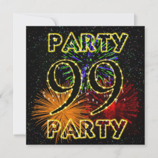 Einladung zum 99. Geburtstag mit Feuerwerk