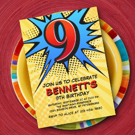 Einladung zum 9. Geburtstag des Superhelden