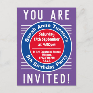 Einladung zum 9. Geburtstag eines Kindes