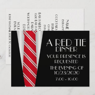 Einladung zum Abendessen in Roter Krawatte