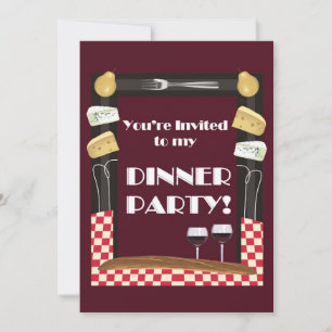 Einladung zum Abendessen Party mit Angebot