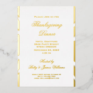 Einladung zum Abendessen Thanksgiving