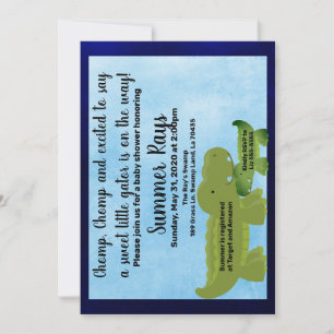 Einladung zum Alligator Swamp Baby Dusche