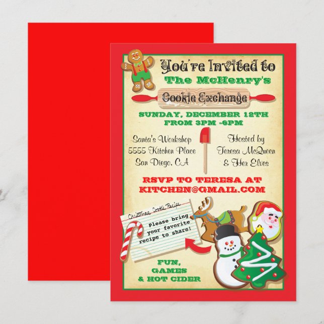 Einladung zum Austausch von Cookies (Vorne/Hinten)