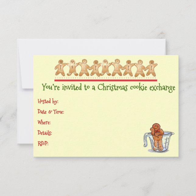 Einladung zum Austausch von Weihnachtsbäumen (Vorderseite)