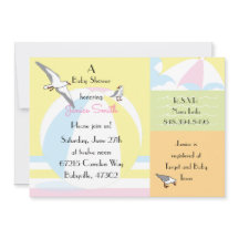 Einladung zum Baby Shower Beach Ball