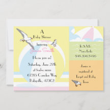 Einladung zum Baby Shower Beach Ball