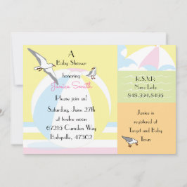 Einladung zum Baby Shower Beach Ball