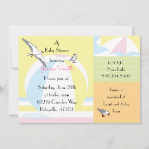Einladung zum Baby Shower Beach Ball