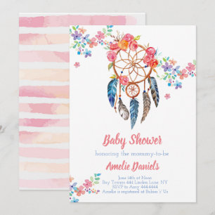 Einladung zum Baby Shower Dream Catcher
