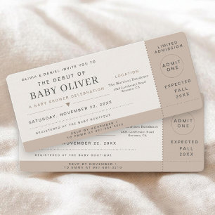 Einladung zum Baby Shower Konzert Ticket