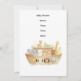 Einladung zum Baby-Shower-Thema Noahs Arche