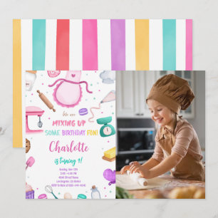 Einladung zum Backen von Kuchen Foto