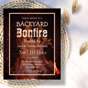 Einladung zum Backyard Bonfire Flyer