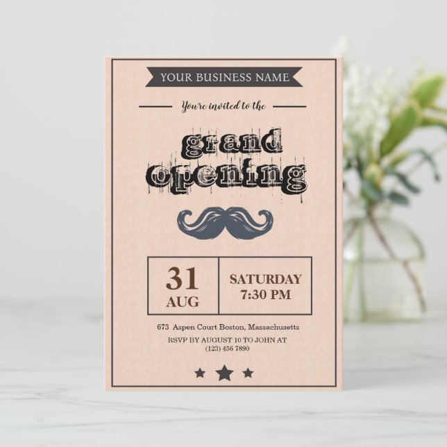 Einladung zum Barber Shop (Stehend Vorderseite)