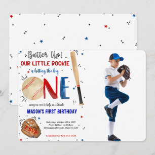 Einladung zum Baseball Ersten Geburtstag Foto