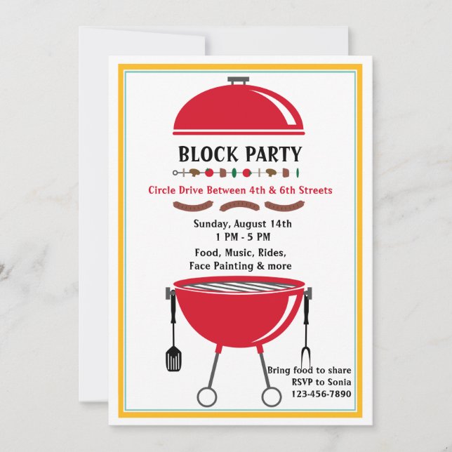 Einladung zum BBQ (Vorderseite)