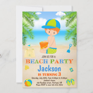Einladung zum Beach Geburtstag Beach Einladung zum