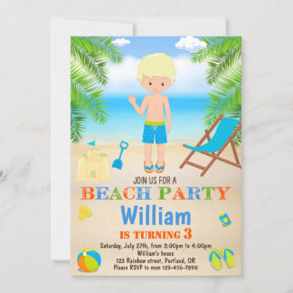 Einladung zum Beach Geburtstag Beach Einladung zum