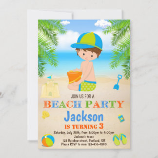 Einladung zum Beach Geburtstag Beach Einladung zum