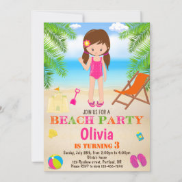 Einladung zum Beach Geburtstag Sommerstrand