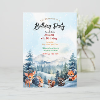 Einladung zum bezauberten Wald zum Geburtstag