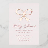 Einladung zum Big Pink Blush Bow Foil
