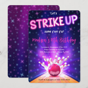 Einladung zum Bowling-Geburtstag