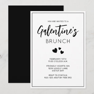 Einladung zum Brunch der Schwarz-Weiß-Galentine
