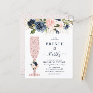 Einladung zum Brunch von Marinesoldaten und Blumen