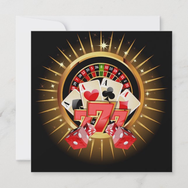 Einladung zum Casino (Vorderseite)