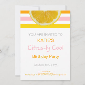 Einladung zum Coolen Geburtstag von Citrus