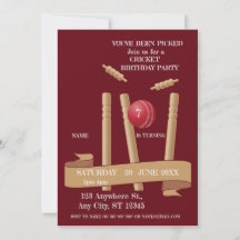 Einladung zum Cricket Birthday Party-Sport