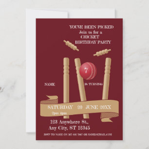 Einladung zum Cricket Birthday Party-Sport