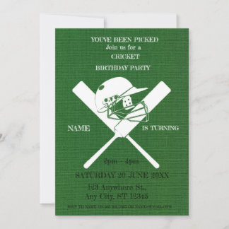 Einladung zum Cricket Birthday Party-Sport